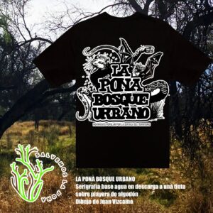 Playera negra 'La Pona Bosque Urbano'